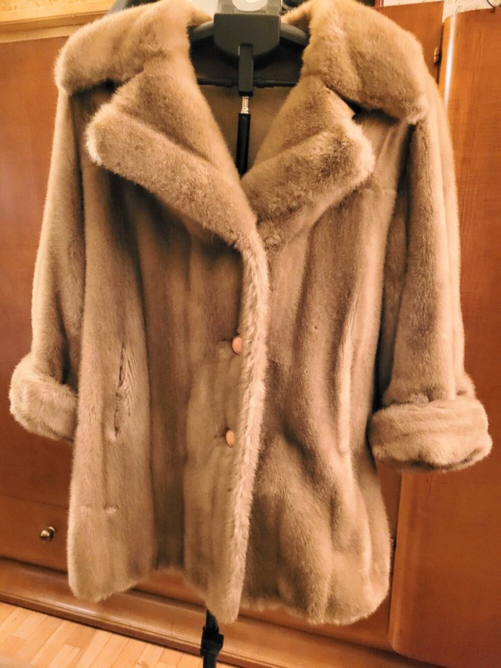 Fake Fur Mid Length Coat